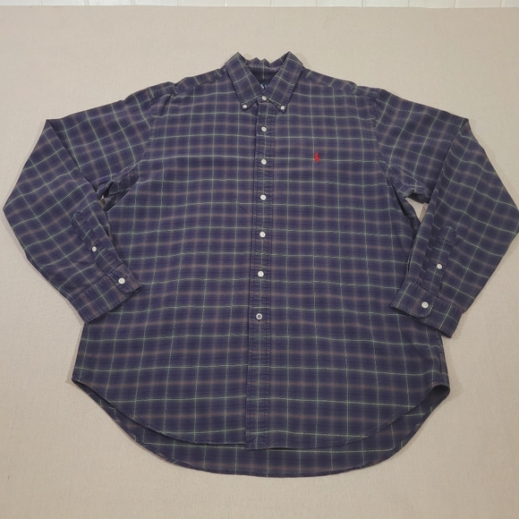 Ralph Lauren Mens Size XL Classic Fit Tartan Plaid Button Down Long Sleeve Shirt - Picture 2 of 13